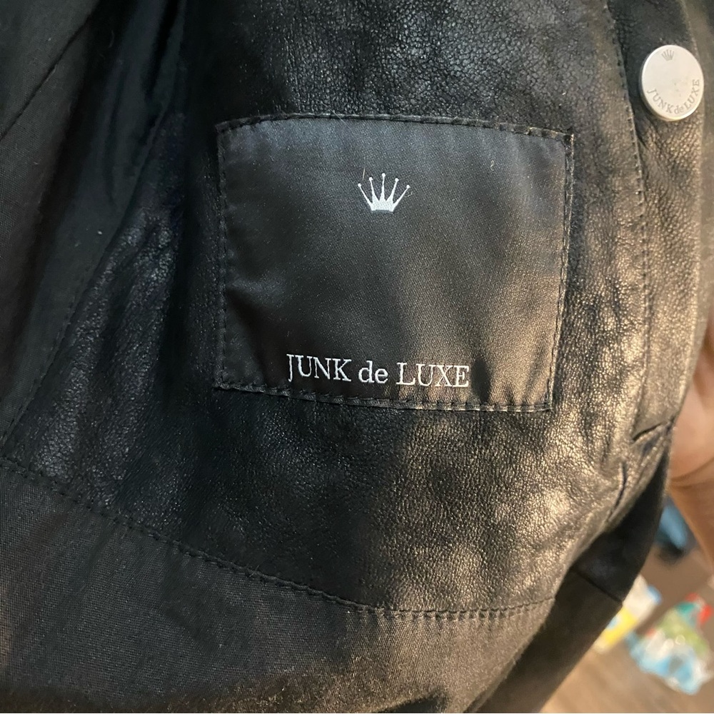 Junk de luxe biker leather jacket - Picture 3 of 13